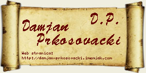 Damjan Prkosovački vizit kartica